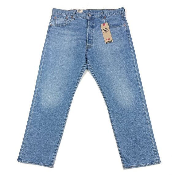 Levi's Other - Levis 501 93 Straight Cropped Men 38 Light Blue Jeans Denim Button Fly 290980023